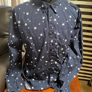 H&M’s Divided Blue w/ Stars Button Down Shirt